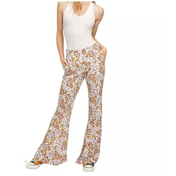 Free People Can't Take My Eyes Off Of You Flared Pants - Picture 1 of 9